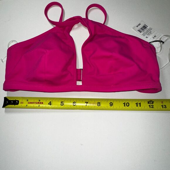Shade & Shore Pink High Neck Cross Strap Bikini Top NWT Size 34D - Picture 5 of 6
